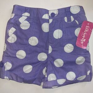 Kids Korner Baby Girls Lavender Polka Dot Shorts, Size 18 Months (NWT)